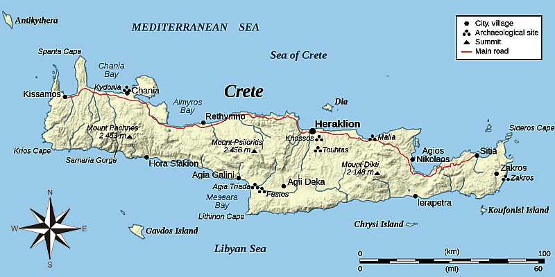Kreta Grecja Mapa Tutorials