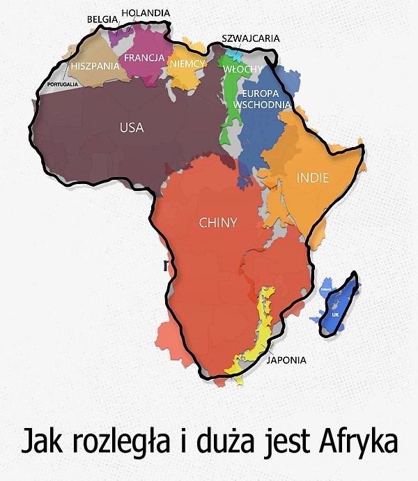Jak rozległa i duża jest Afryka