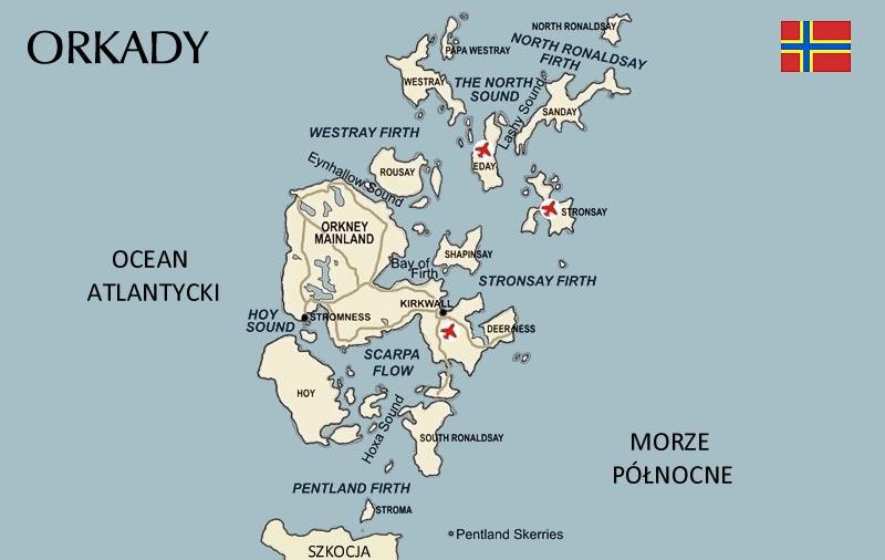 Orkady - Mapa