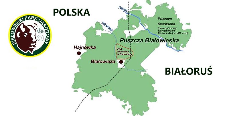 Puszcza Białowieska - Mapa