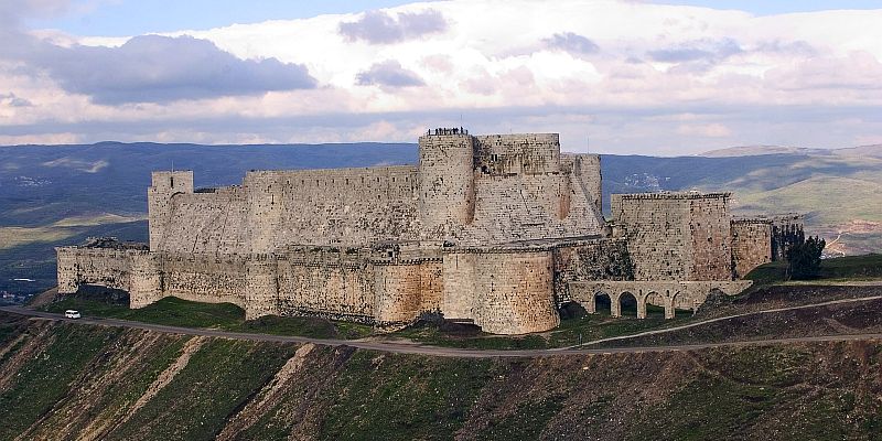 Zamek Krak des Chevaliers w Syrii