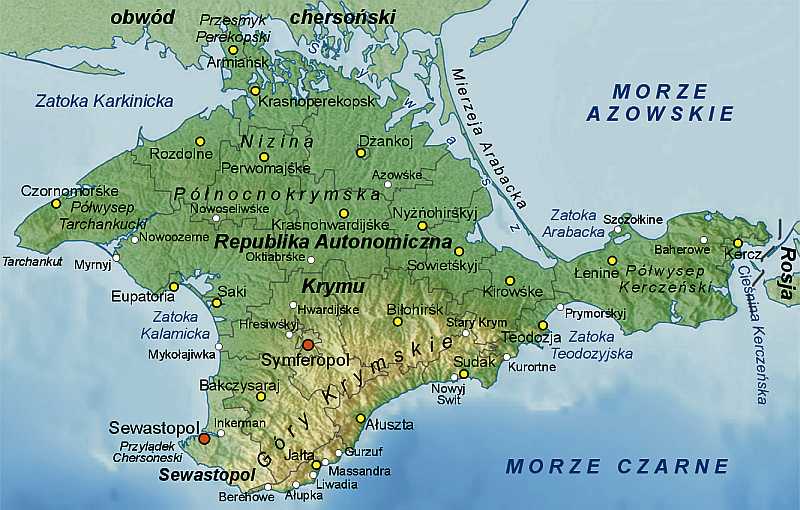 Krym - mapa
