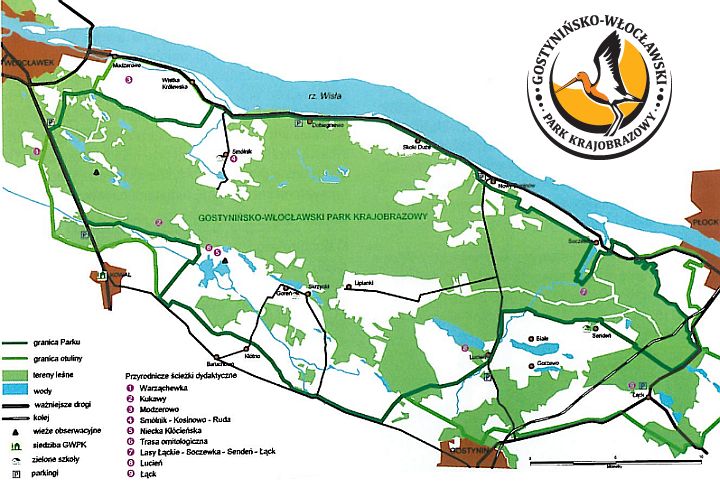 Gostynińsko-Włocławski Park Krajobrazowy - mapa