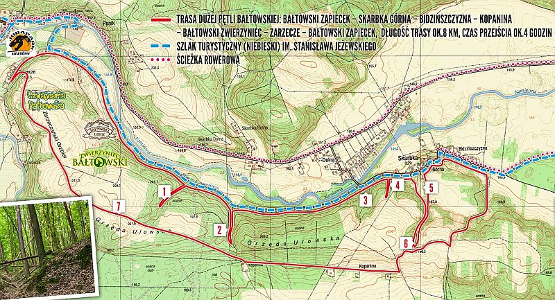 Duża Pętla Bałtowska - mapa