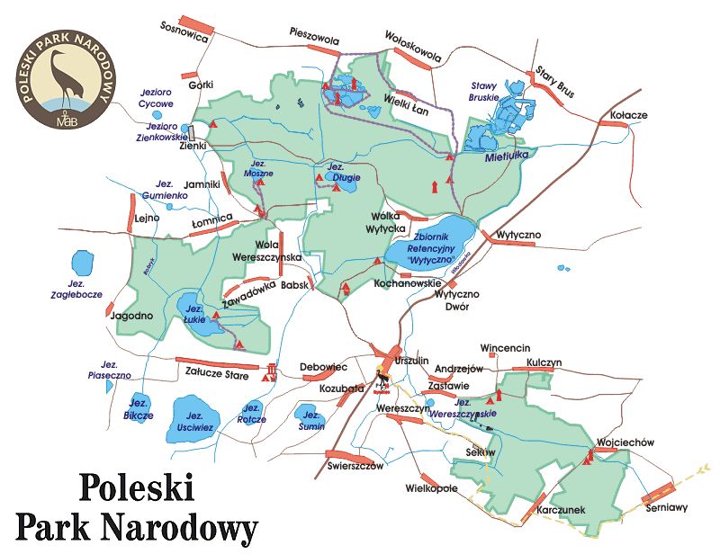 Poleski Park Narodowy - mapa