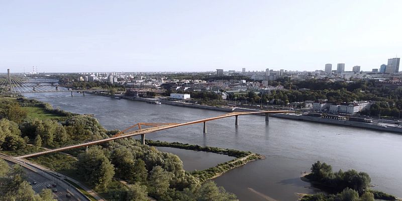Pierwszy warszawski most pieszo-rowerowy