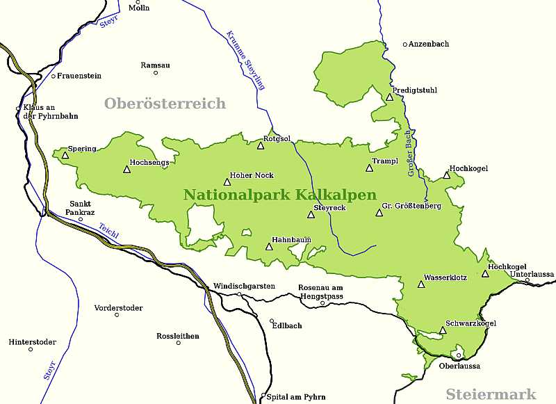 Park Narodowy Alp Wapiennych - mapa