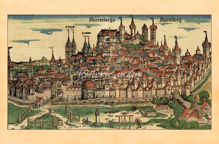 Panorama miasta z końca XV wieku