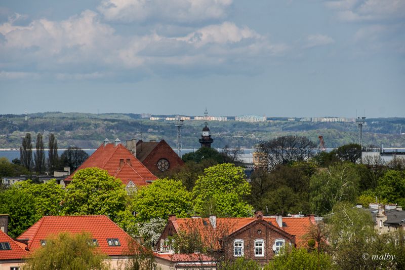 Panorama Gdańska z wieży Twierdzy Wisłujście