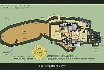 Plan akropolu w Trynis