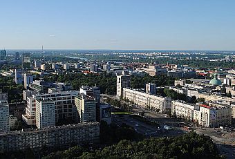 Widok Warszawy z Pałacu Kultury