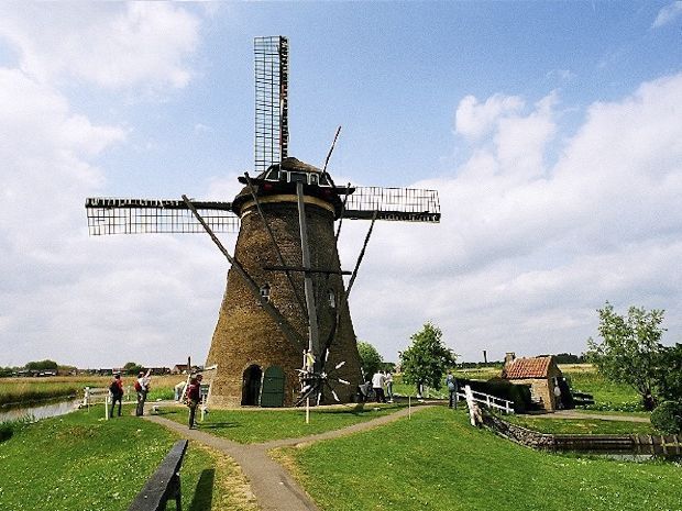 Wiatraki w Kinderdijk