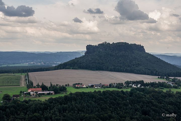 Twierdza Königstein - Widok na Lilienstein
