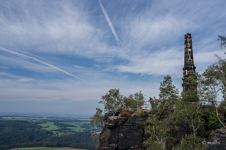 Lilienstein - Obelisk na szczycie