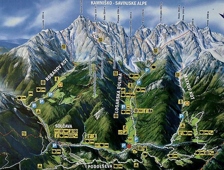 Dolina Logarska - Mapka