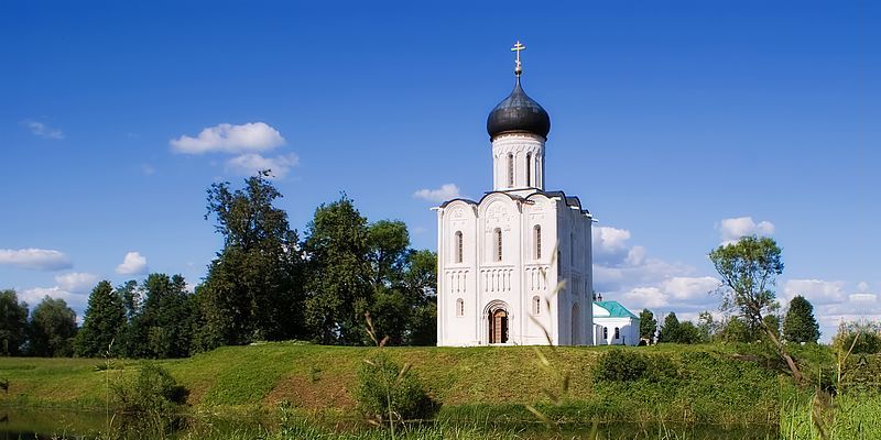 Cerkiew Opieki Matki Bożej na Nerli - panorama
