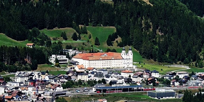 Klasztor w Disentis - panorama