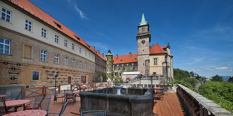 Zamek Hrubá Skála - panorama