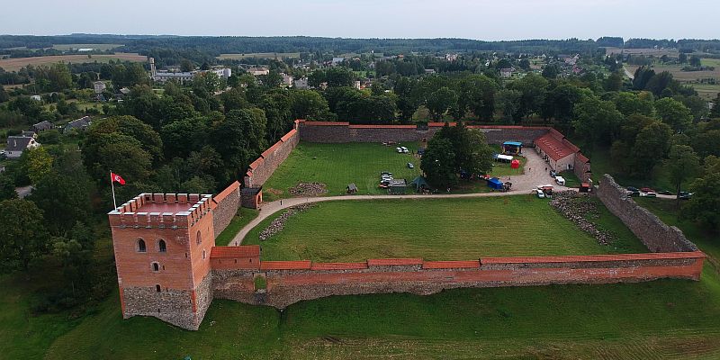 Zamek w Miednikach Królewskich - panorama