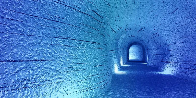 Tunel w lodowcu Langjökull