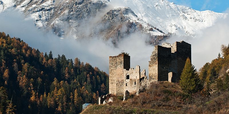 Zamek Tschanüff - panorama