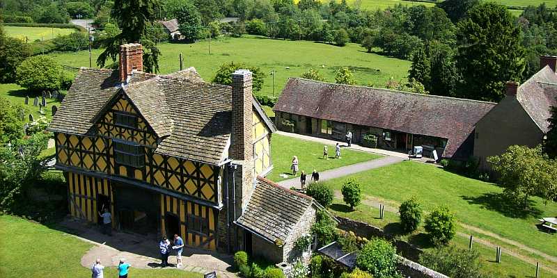 Zamek w Stokesay - panorama