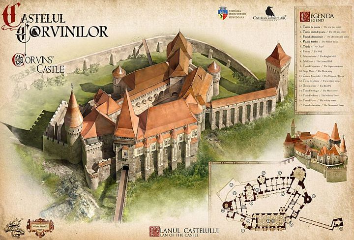 Zamek w Hunedoarze - Plan