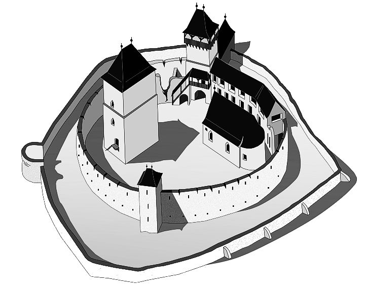 Zamek w Câlnic - Plan