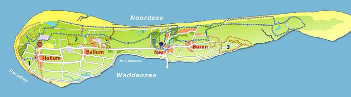 Wyspa Ameland - Plan