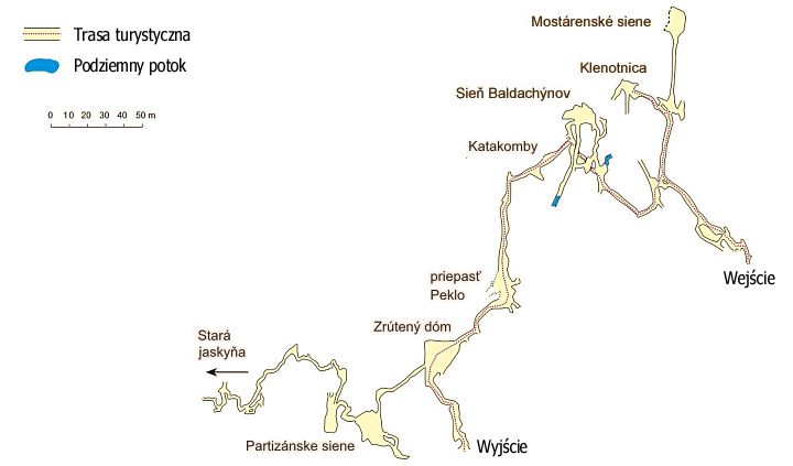 Jaskinia Bystrzańska - Plan