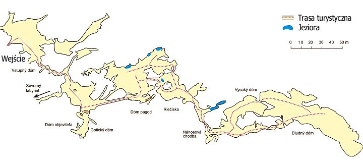 Jaskinia Harmaniecka - Plan