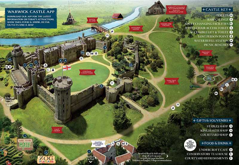 Zamek w Warwick - Plan