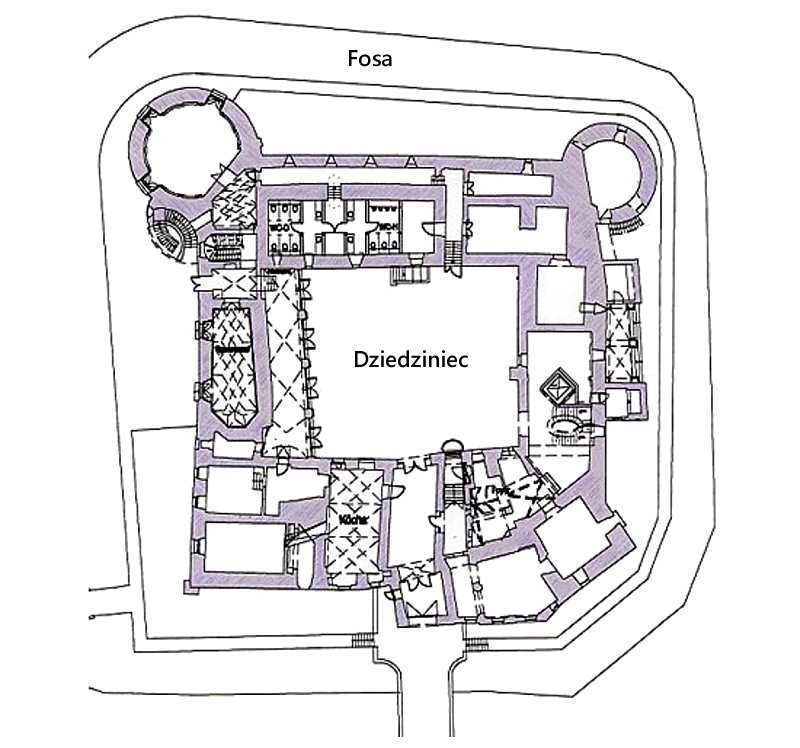 Zamek Książęcy w Drehna - Plan