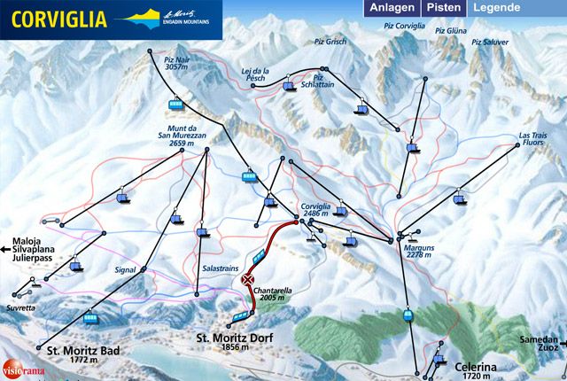 St. Moritz - Corviglia - Plan