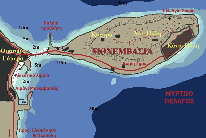 Monemwasia - Plan