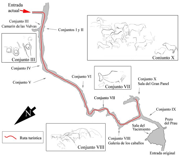 Jaskinia Tito Bustillo - Plan