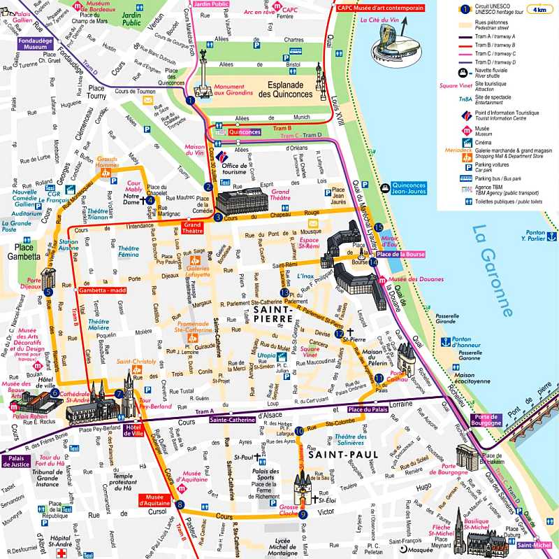 Bordeaux - Plan