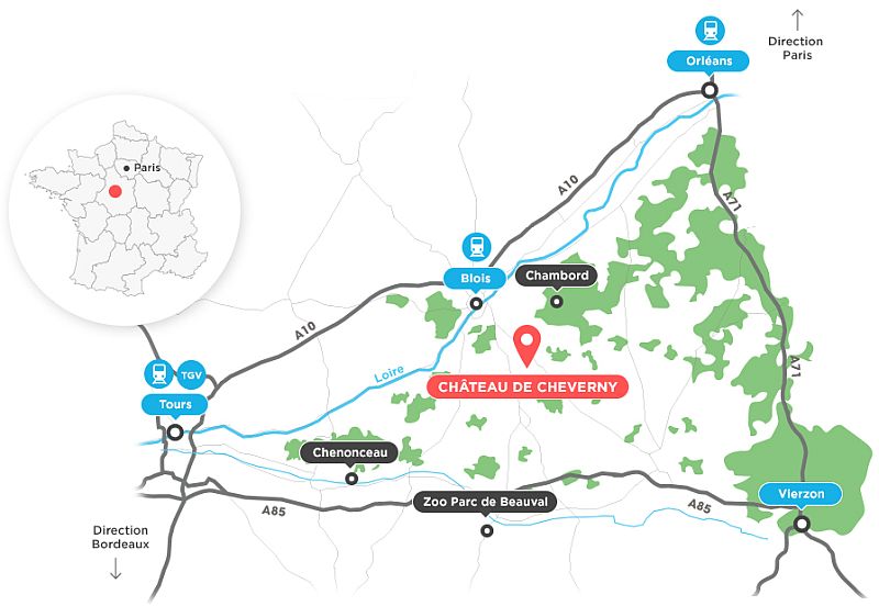 Zamek w Cheverny - Plan