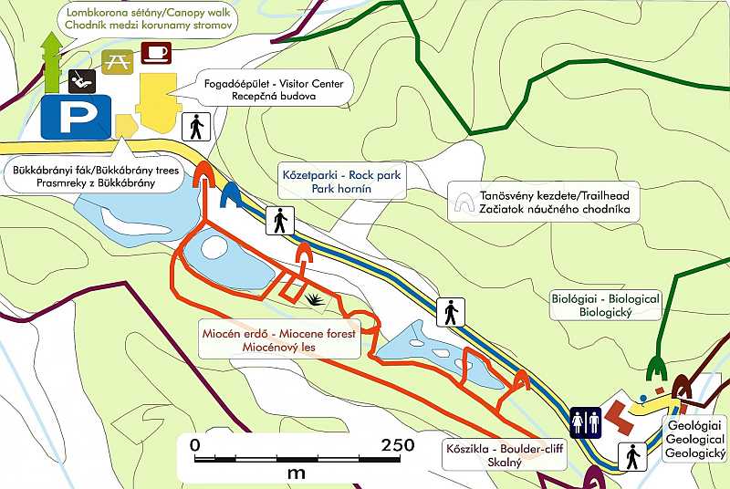 Park Paleontologiczny w Ipolytarnóc - Plan