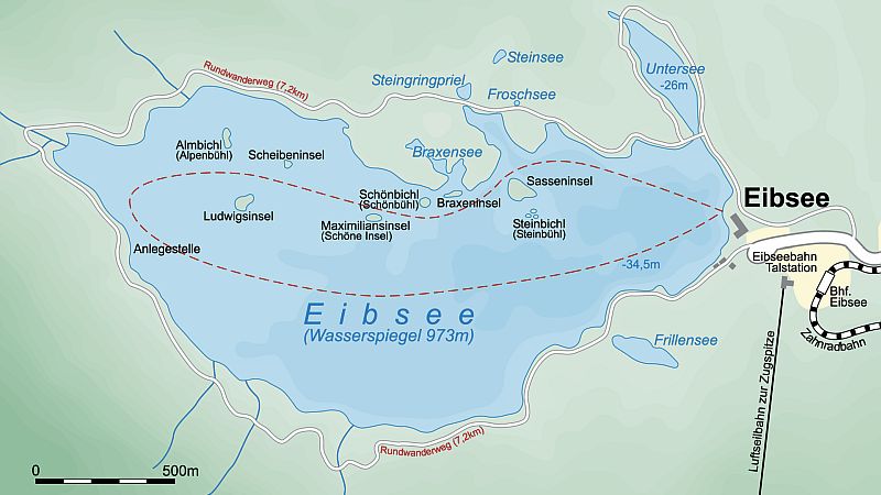 Jezioro Eibsee - Plan