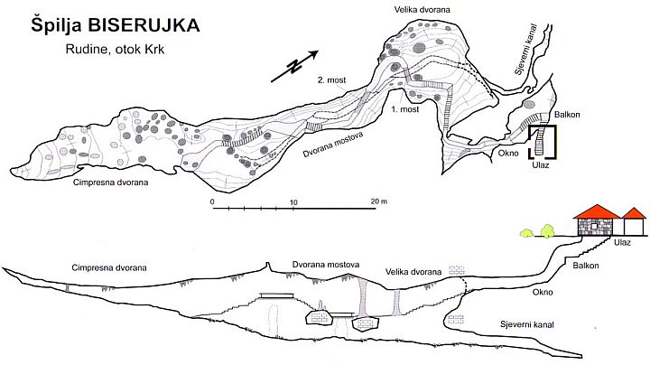 Jaskinia Biserujka - Plan