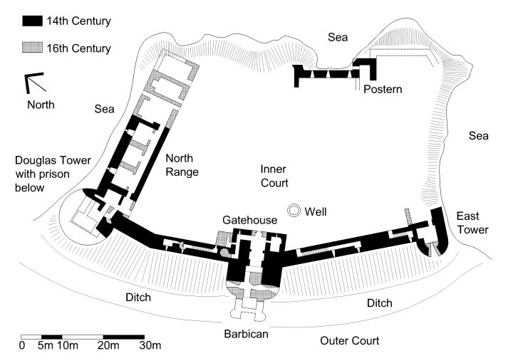 Zamek Tantallon - Plan