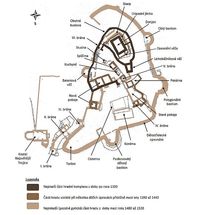 Zamek Rabi - Plan