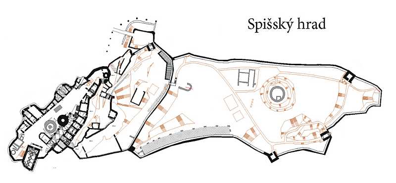 Zamek Spiski - Plan