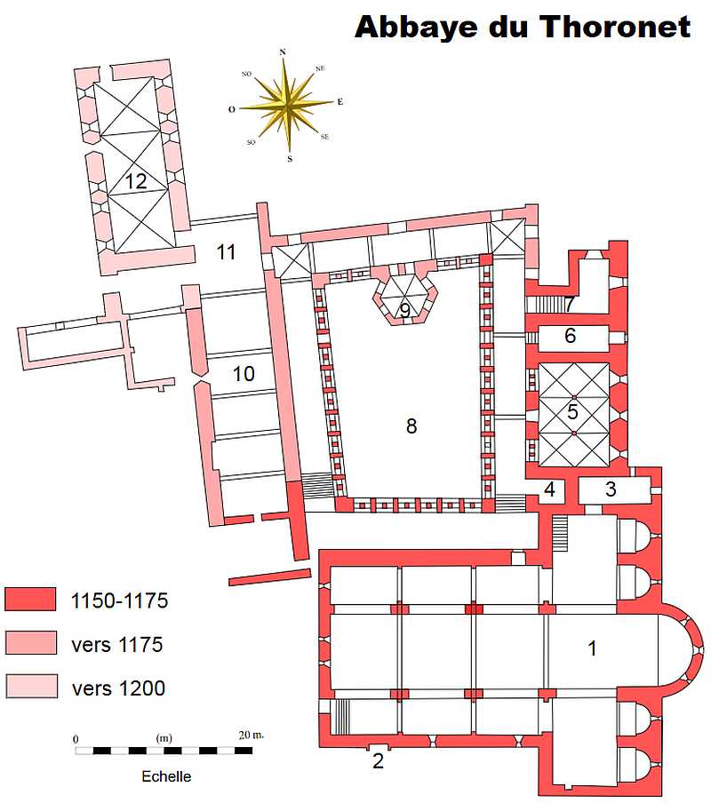 Opactwo Le Thoronet - Plan