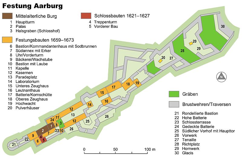 Zamek w Aarburg - Plan