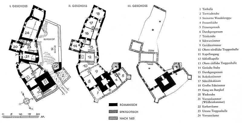 Zamek Prunn - Plan