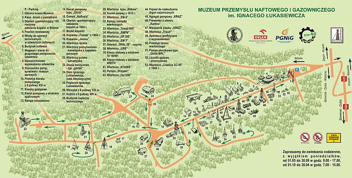 Muzeum Przemysłu Naftowego i Gazowniczego w Bóbrce - Plan