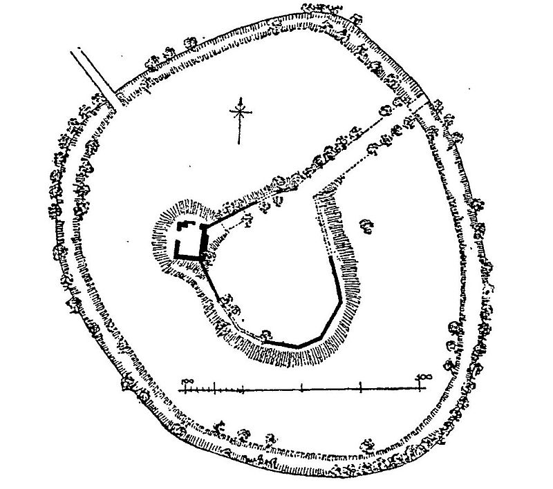 Zamek Duffus - Plan