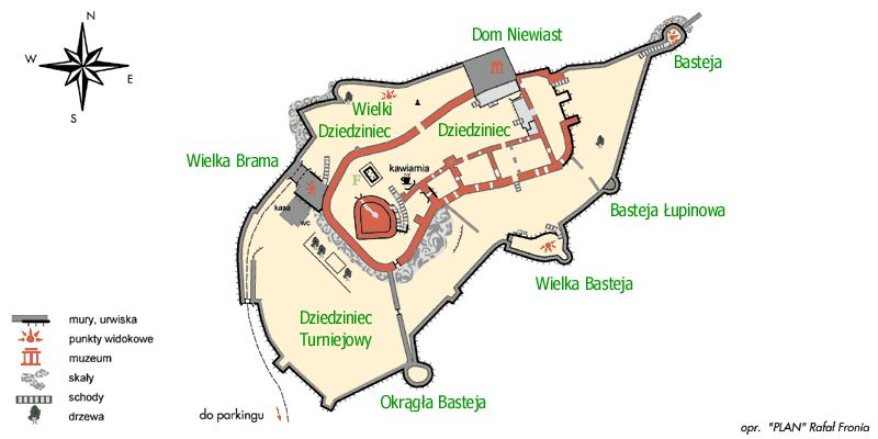 Zamek w Bolkowie - Plan